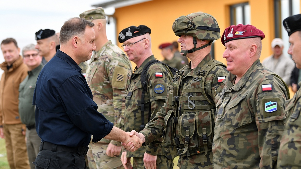 Poligon Drawski wizytuje Zwierzchnik Sił Zbrojnych i Minister Obrony Narodowej 